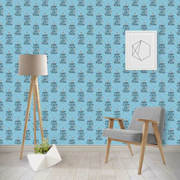 Custom Keep Calm & Do Yoga Wallpaper & Surface Covering (Water Activated - Removable)