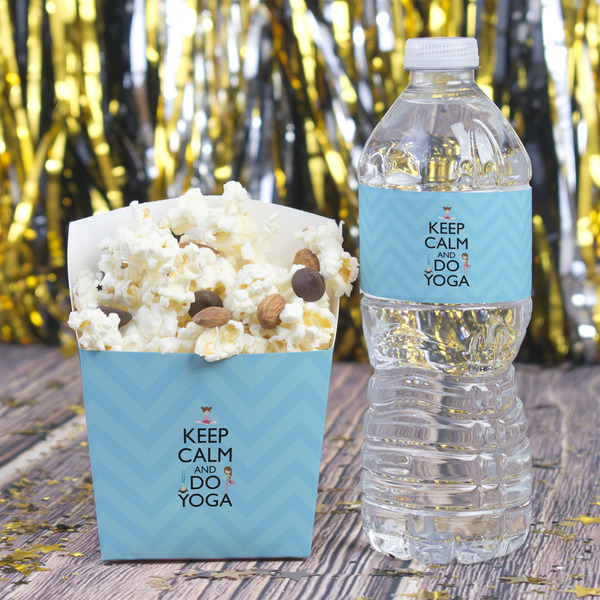Keep Calm & Do Yoga Water Bottle Label - w/ Favor Box