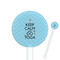 Keep Calm & Do Yoga 5.5" Round Plastic Stir Sticks - White - Single Sided