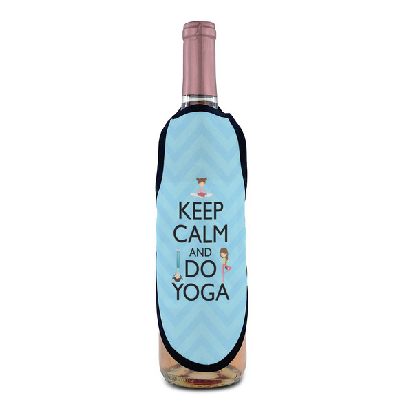 Keep Calm & Do Yoga Wine Bottle Apron - IN CONTEXT