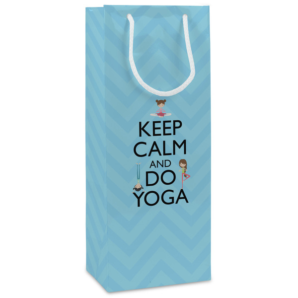 Custom Keep Calm & Do Yoga Wine Gift Bags