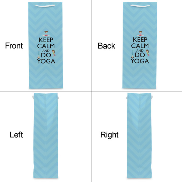 Keep Calm & Do Yoga Wine Gift Bag - Matte - Approval