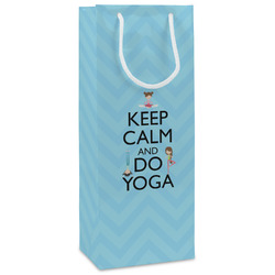 Keep Calm & Do Yoga Wine Gift Bags - Matte