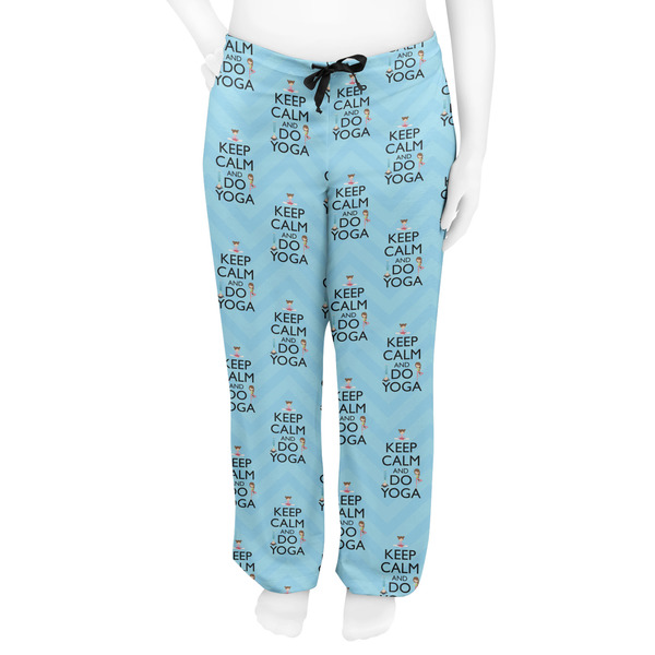 Keep Calm & Do Yoga Women's Pj on model - Front