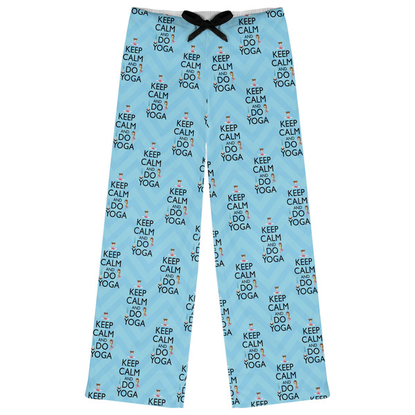 Custom Keep Calm & Do Yoga Womens Pajama Pants - 2XL