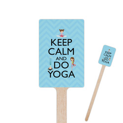 Keep Calm & Do Yoga 6.25" Rectangle Wooden Stir Sticks - Double Sided