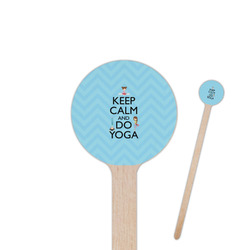 Keep Calm & Do Yoga 7.5" Round Wooden Stir Sticks - Single Sided
