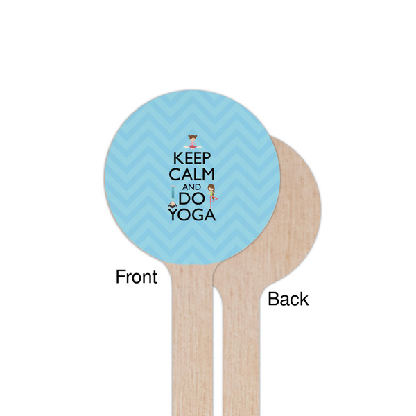 Keep Calm & Do Yoga Wooden 7.5" Stir Stick - Round - Single Sided - Front & Back