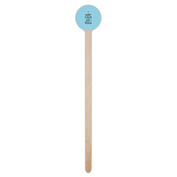 Keep Calm & Do Yoga Wooden 7.5" Stir Stick - Round - Single Stick