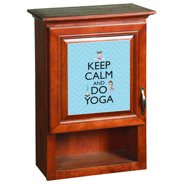 Keep Calm & Do Yoga Wooden Cabinet Decal (Medium)