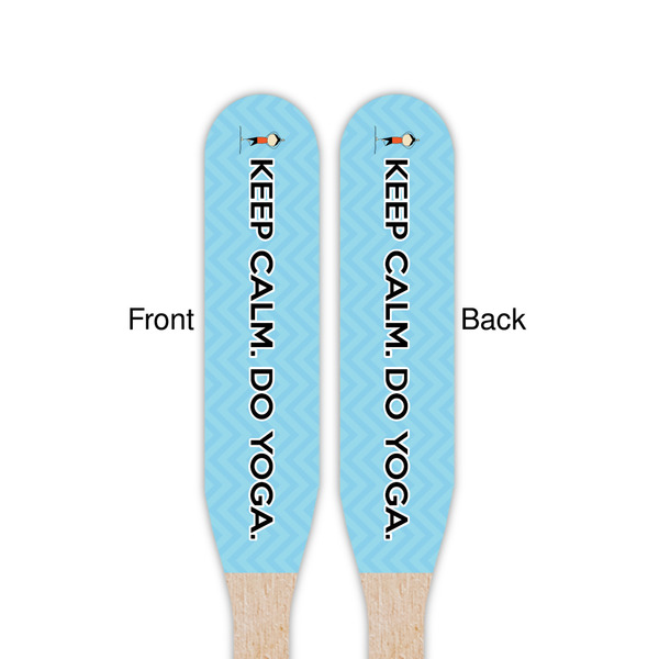 Keep Calm & Do Yoga Wooden Food Pick - Paddle - Double Sided - Front & Back
