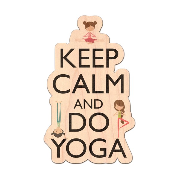 Custom Keep Calm & Do Yoga Genuine Maple or Cherry Wood Sticker