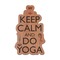 Keep Calm & Do Yoga Wooden Sticker Medium Color - Main