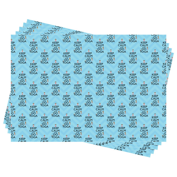 Keep Calm & Do Yoga Wrapping Paper - Front & Back - Sheets Approval