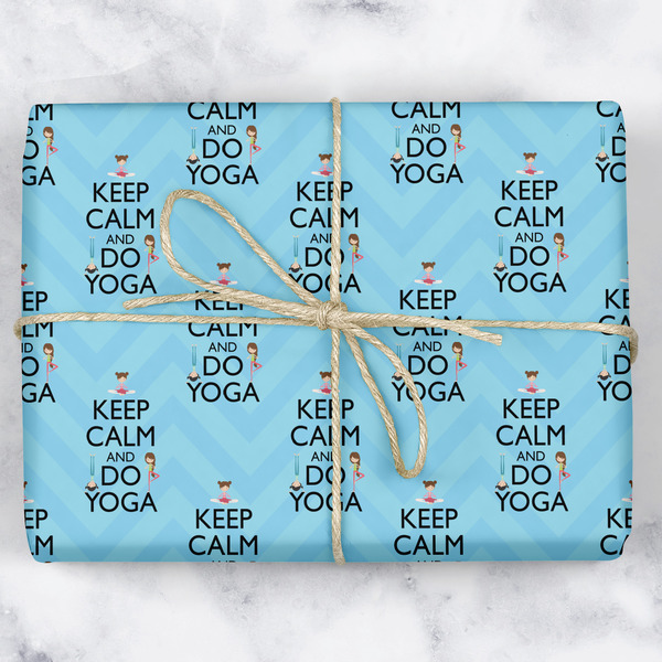 Custom Keep Calm & Do Yoga Wrapping Paper