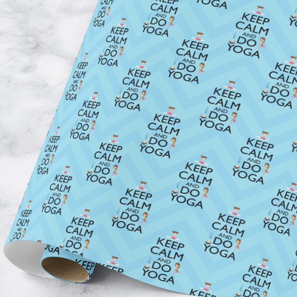 Custom Keep Calm & Do Yoga Wrapping Paper Roll - Large