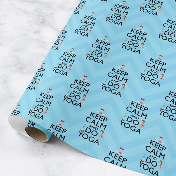 Custom Keep Calm & Do Yoga Wrapping Paper Roll - Medium