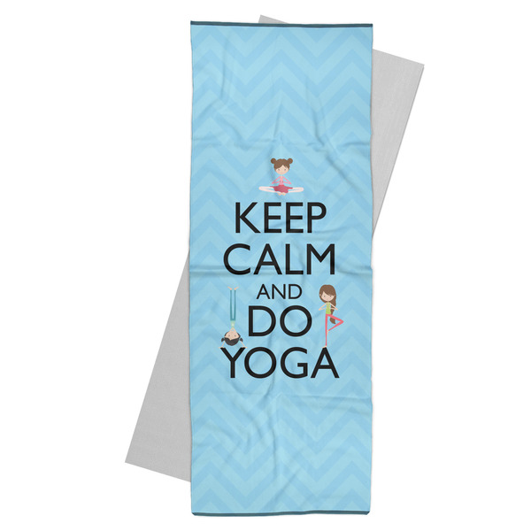 Custom Keep Calm & Do Yoga Yoga Mat Towel