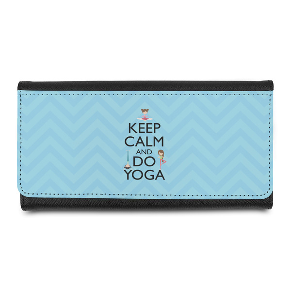 Custom Keep Calm & Do Yoga Leatherette Ladies Wallet