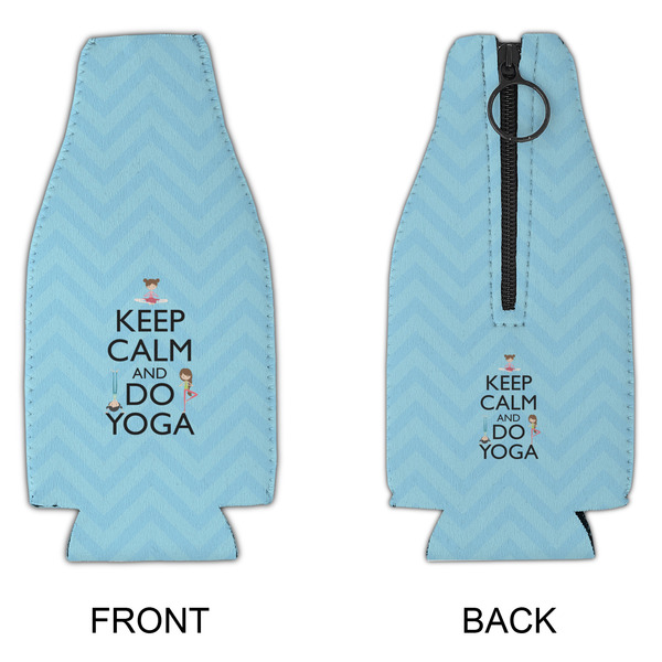 Keep Calm & Do Yoga Zipper Bottle Cooler - APPROVAL
