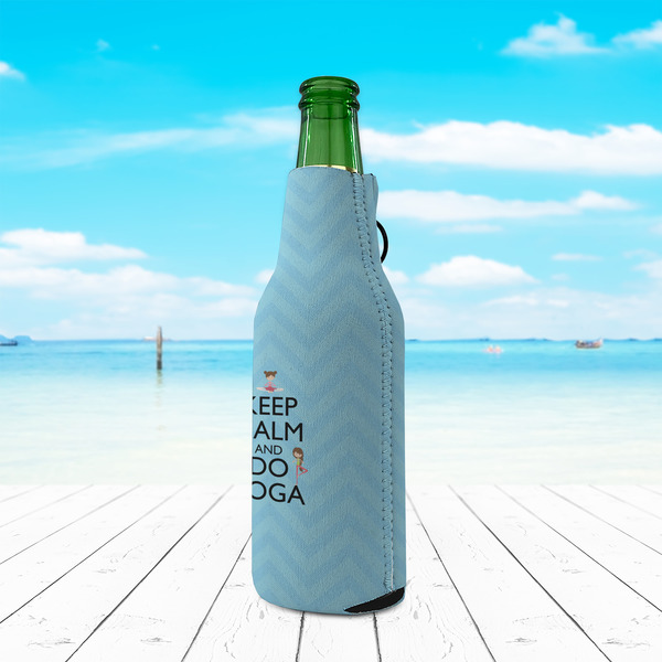 Keep Calm & Do Yoga Zipper Bottle Cooler - LIFESTYLE