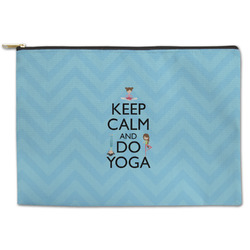 Keep Calm & Do Yoga Zipper Pouch - Large - 12.5"x8.5"