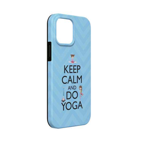 Custom Keep Calm & Do Yoga iPhone Case - Rubber Lined - iPhone 13 Mini