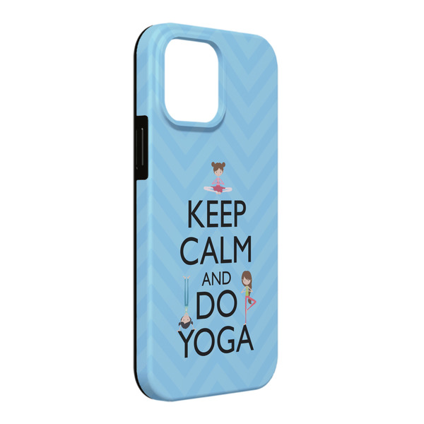 Custom Keep Calm & Do Yoga iPhone Case - Rubber Lined - iPhone 13 Pro Max