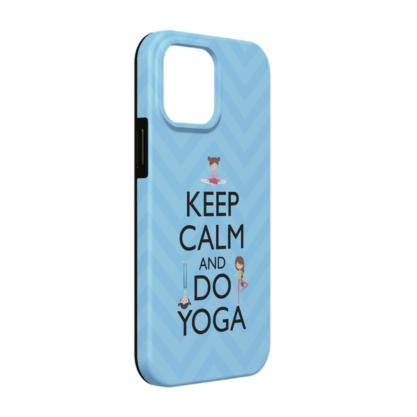 Custom Keep Calm & Do Yoga iPhone Case - Rubber Lined - iPhone 13
