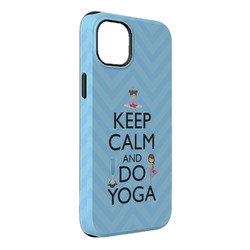 Keep Calm & Do Yoga iPhone Case - Rubber Lined - iPhone 14 Plus
