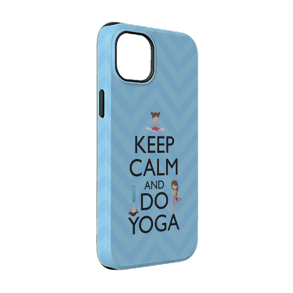 Custom Keep Calm & Do Yoga iPhone Case - Rubber Lined - iPhone 14