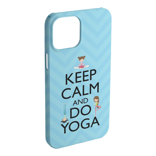 Custom Keep Calm & Do Yoga iPhone Case - Plastic - iPhone 15 Plus