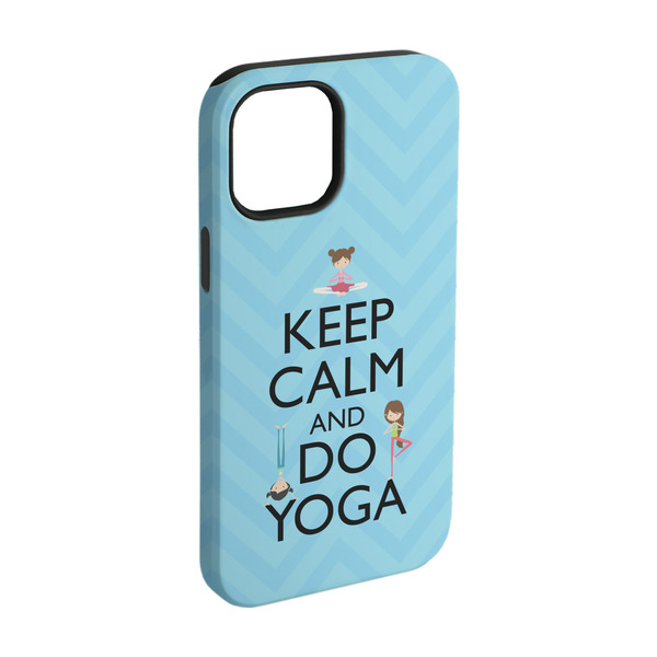 Custom Keep Calm & Do Yoga iPhone Case - Rubber Lined - iPhone 15