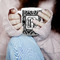 Monogrammed Damask 11oz Coffee Mug - LIFESTYLE
