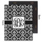 Monogrammed Damask 11x14 Wood Print - Front & Back View