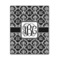 Monogrammed Damask 11x14 Wood Print - Front View
