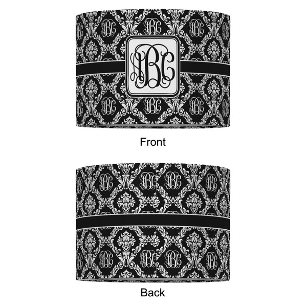Monogrammed Damask 12" Drum Lampshade - APPROVAL (Fabric)