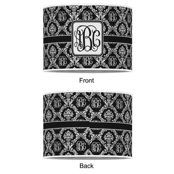 Monogrammed Damask 12" Drum Lampshade - APPROVAL (Poly Film)