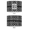 Monogrammed Damask 12" Drum Lampshade - APPROVAL (Poly Film)