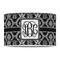 Monogrammed Damask 12" Drum Lampshade - FRONT (Poly Film)