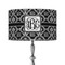 Monogrammed Damask 12" Drum Lamp Shade - Fabric