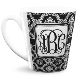Monogrammed Damask 12 Oz Latte Mug