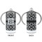 Monogrammed Damask 12 oz Stainless Steel Sippy Cups - APPROVAL