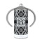 Monogrammed Damask 12 oz Stainless Steel Sippy Cups - FRONT