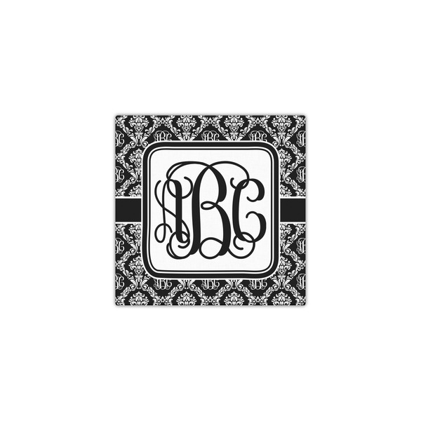 Monogrammed Damask 12x12 - Canvas Print - Front View