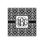 Monogrammed Damask Wood Print - 12x12