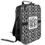 Monogrammed Damask Kids Hard Shell Backpack