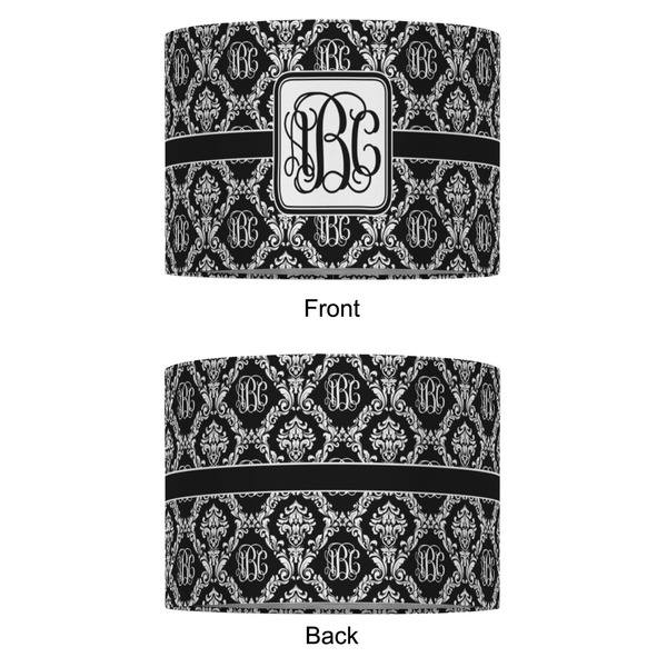 Monogrammed Damask 16" Drum Lampshade - APPROVAL (Fabric)