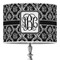 Monogrammed Damask Drum Lamp Shade