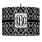 Monogrammed Damask Drum Pendant Lamp (Personalized)